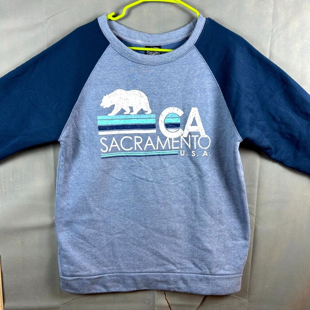 Salt Creek Sweatshirt Men's Medium Blue Fleece lined Crew Neck Long Pullover